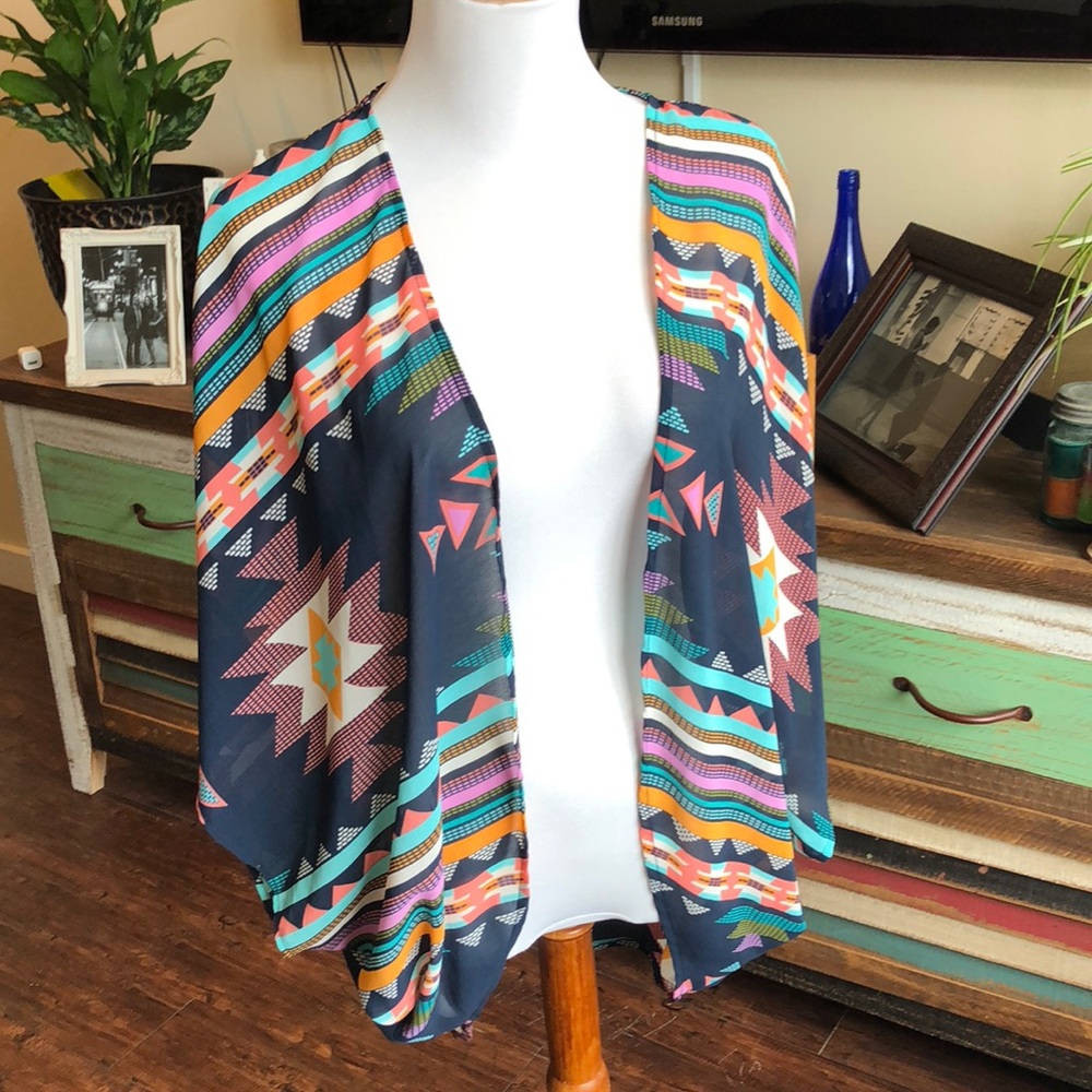 Patterned Shawl Kimono